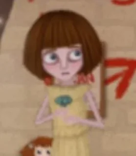 😖 emoji Fran Bow top Telegram sticker 1 of 41
