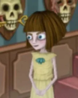 😌 emoji Fran Bow top Telegram sticker 6 of 41