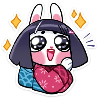 😍 emoji Усагичи :: @stickroom Telegram sticker 16 of 48