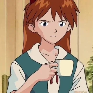 🤨 emoji Аска Лэнгли Сорью Telegram sticker 24 of 51