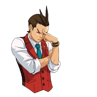 🤨 emoji Apollo Justice Telegram sticker 8 of 11