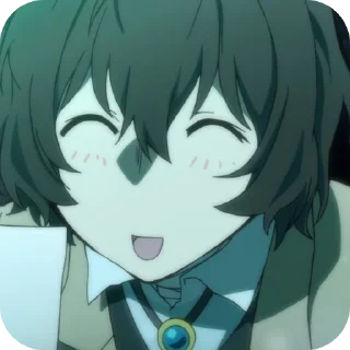 😊 emoji Osamu Dazai | BSD Telegram sticker 11 of 116