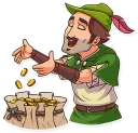 🤑 emoji Robin Hood Telegram sticker 18 of 30