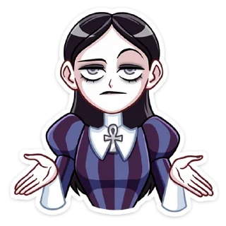 🤷‍♀ emoji Аннабель (@TgSticker) Telegram sticker 13 of 48