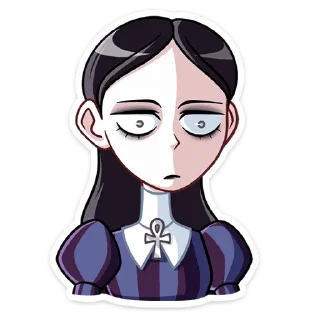 😐 emoji Аннабель :: @stickroom Telegram sticker 15 of 48