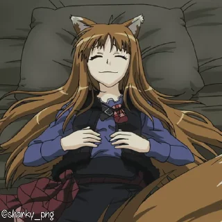 😊 emoji @sharky_png Spice and Wolf Telegram sticker 9 of 50