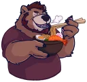 🍜 emoji Björn The Bear Telegram sticker 9 of 23
