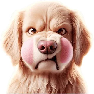 😠 emoji Золотистый ретривер @Nyasticks Telegram sticker 6 of 41