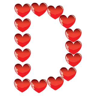 Sticker from @TVstickers Hearts Alphabet