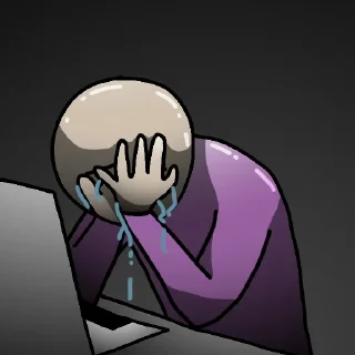 😭 emoji OBJECTIVE BAD Stickers Telegram sticker 11 of 15