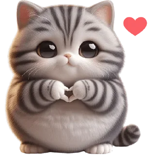 🫶 emoji Полосатый котёнок @Nyasticks Telegram sticker 9 of 33