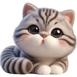 💋 emoji Полосатый котёнок @Nyasticks Telegram sticker 17 of 33