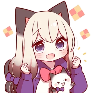 ✊ emoji Сиамская кошечка 2 @Nyasticks Telegram sticker 23 of 42