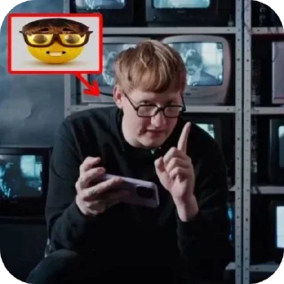 🤓 emoji ну хз @memeWet Telegram sticker 12 of 64