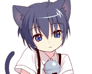 🐱 emoji Чёрный котик-кун @nyasticks Telegram sticker 24 of 25