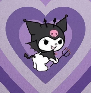 😈 emoji Забивная Куроми 😈🖤 Telegram sticker 10 of 24