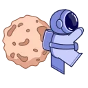 🤩 emoji Космонавт @bayerkira @TgSticker Telegram sticker 8 of 30