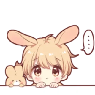 🍧 emoji Rabbit boy @nyakwii Telegram sticker 19 of 25