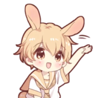 🍧 emoji Rabbit boy @nyakwii Telegram sticker 15 of 25