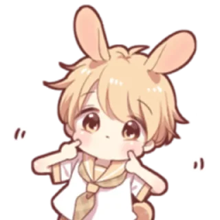 🍧 emoji Rabbit boy @nyakwii Telegram sticker 20 of 25