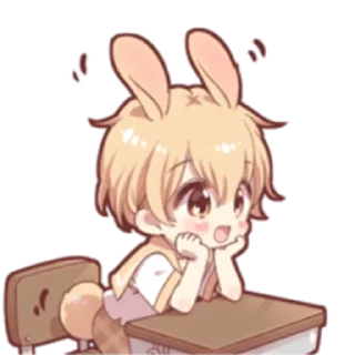 🍧 emoji Rabbit boy @nyakwii Telegram sticker 5 of 25