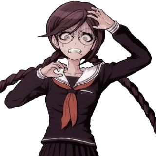 😰 emoji Toko Fukawa & Genocide Syo Telegram sticker 15 of 62