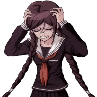 😣 emoji Toko Fukawa & Genocide Syo Telegram sticker 7 of 62