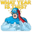 😴 emoji 60‘s Captain America Telegram sticker 16 of 30
