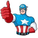 👍 emoji 60‘s Captain America Telegram sticker 3 of 30