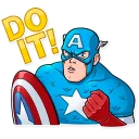 💪 emoji 60‘s Captain America Telegram sticker 17 of 30