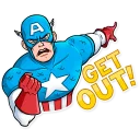 👿 emoji 60‘s Captain America Telegram sticker 18 of 30