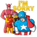 😥 emoji 60‘s Captain America Telegram sticker 23 of 30