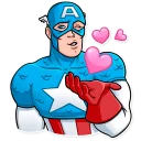 😘 emoji 60‘s Captain America Telegram sticker 2 of 30