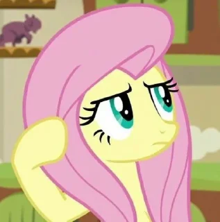 😕 emoji Fluttershy | @MyLittlePony_bots Telegram sticker 7 of 85