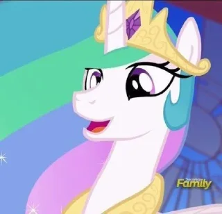 😃 emoji Celestia | @MyLittlePony_bots Telegram sticker 16 of 83