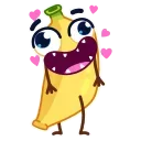 🥰 emoji Banana :: @AuthorStickers Telegram sticker 21 of 24