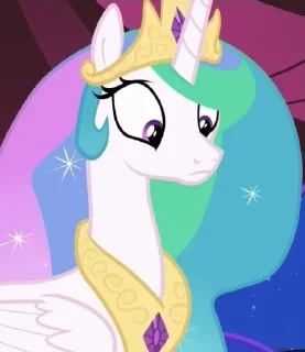 😕 emoji Celestia | @MyLittlePony_bots Telegram sticker 10 of 83