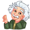 😊 emoji ALBERT EINSTEIN Telegram sticker 6 of 20