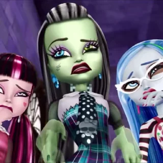 😣 emoji MONSTER HIGH ♥️💀 Telegram sticker 13 of 36