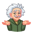 🤷‍♂️ emoji ALBERT EINSTEIN Telegram sticker 12 of 20