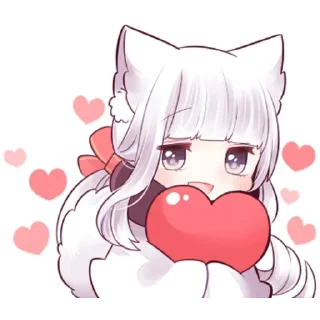 ❤️ emoji @TVstickers Wolf girl Telegram sticker 6 of 39
