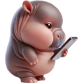 📱 emoji Бегемотик → @emodj1 Telegram sticker 11 of 40