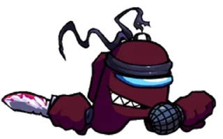 🟥 emoji Maroon Vs Impostor V4 😨😨😨 Telegram sticker 17 of 100