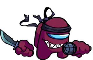 🟥 emoji Maroon Vs Impostor V4 😨😨😨 Telegram sticker 22 of 100