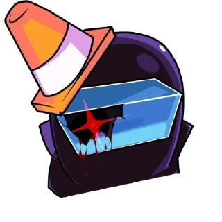 😐 emoji Black Impostor by @AppleKing3114 Telegram sticker 10 of 18