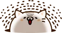 😦 emoji Sticker of a round and pretty cat :: @line_stickers Telegram sticker 16 of 40