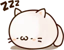 😴 emoji Sticker of a round and pretty cat :: @line_stickers Telegram sticker 21 of 40