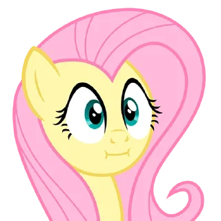 😐 emoji Fluttershy 2 | @MLP_AnimatedStickers Telegram sticker 1 of 107