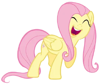 😁 emoji Fluttershy | @MLP_AnimatedStickers Telegram sticker 18 of 120