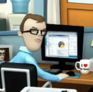 👓 emoji Office Jerk Telegram sticker 22 of 32